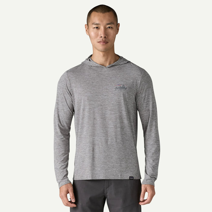 Patagonia Cap Cool Daily Graphic Hooded L/S Shirt-Feather Grey