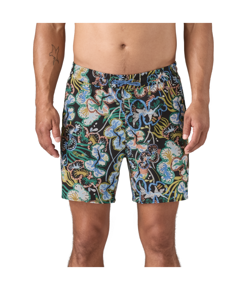 Patagonia Hydropeak Volley 16 in Boardshorts-Undersea: Black