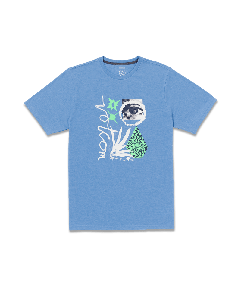 Volcom Visualizer Tee-Blue Bird Heather — REAL Watersports