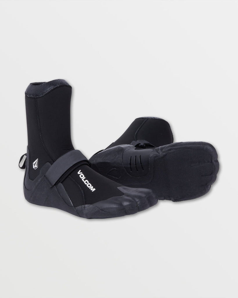 VOLCOM modulatOr 5mm ラウンドトゥサーフブーツ サイズ9 Volcom 5mm Round Toe Booties-Black — REAL Watersports