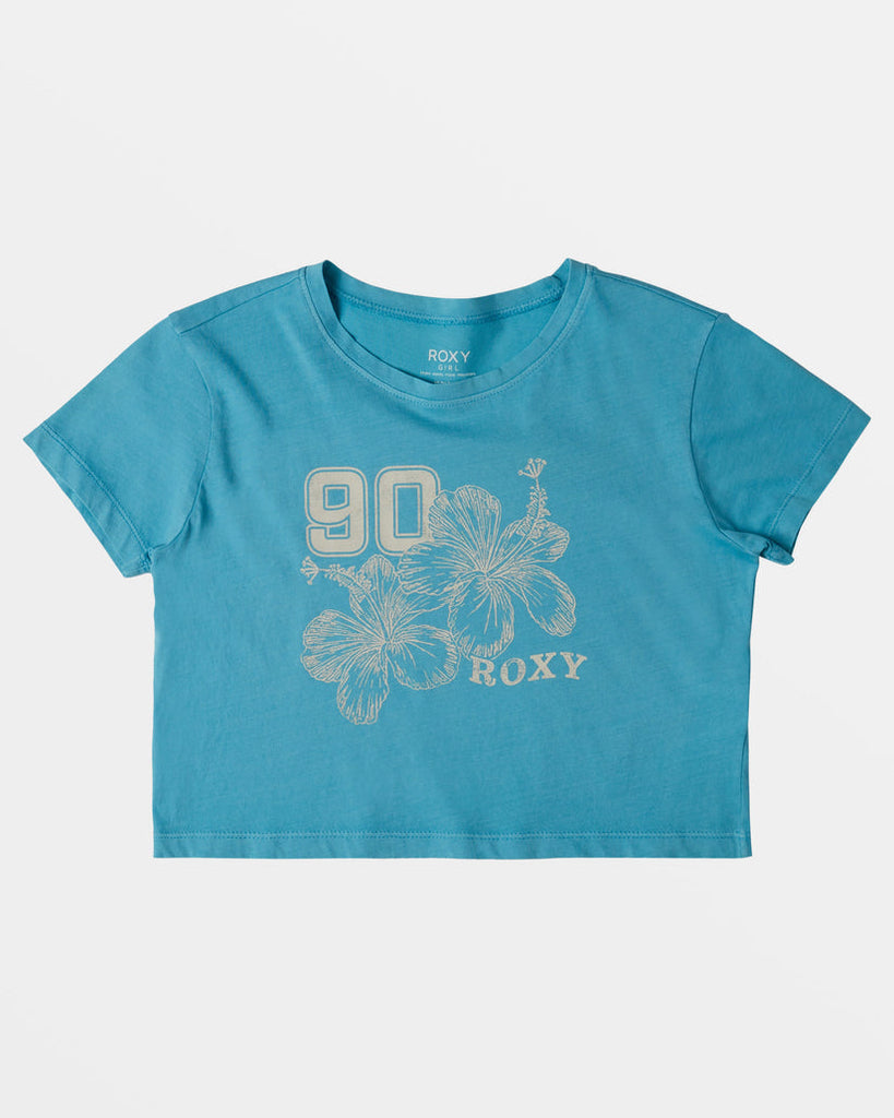 Roxy Girls Hibiscus Collegiate Tee-Maui Blue — REAL Watersports