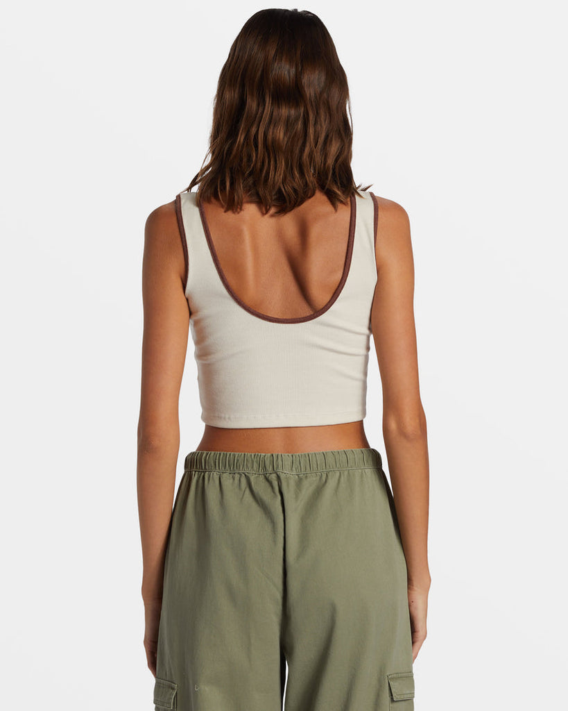 Roxy I Heart Surfer Boys Dive In Tank-Parchment — REAL