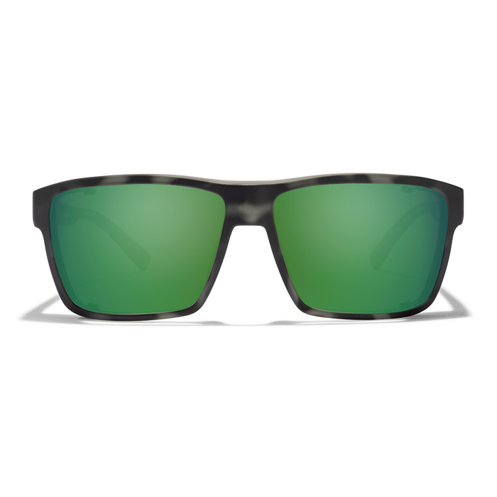 Cordina Lowlander Glass Sunglasses-Matte Black Tort/Green Mirror Polar