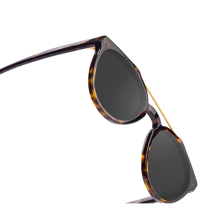 Cordina Twin Palms Sunglasses-Shiny Dark Tort/Grey Polar