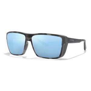 Cordina Lowlander Glass Sunglasses-Matte Black Tort/Blue Mirror Polar