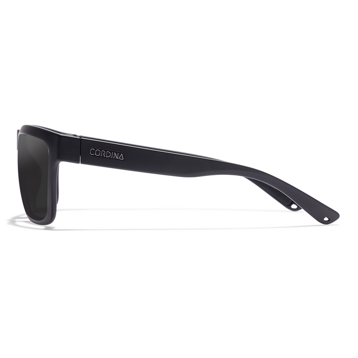 Cordina Drifter Glass Sunglasses-Matte Black/Grey Polar