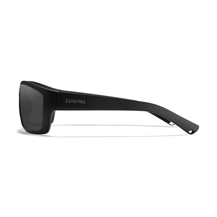 Cordina Trawler Sunglasses-Matte Black/Grey Polarized