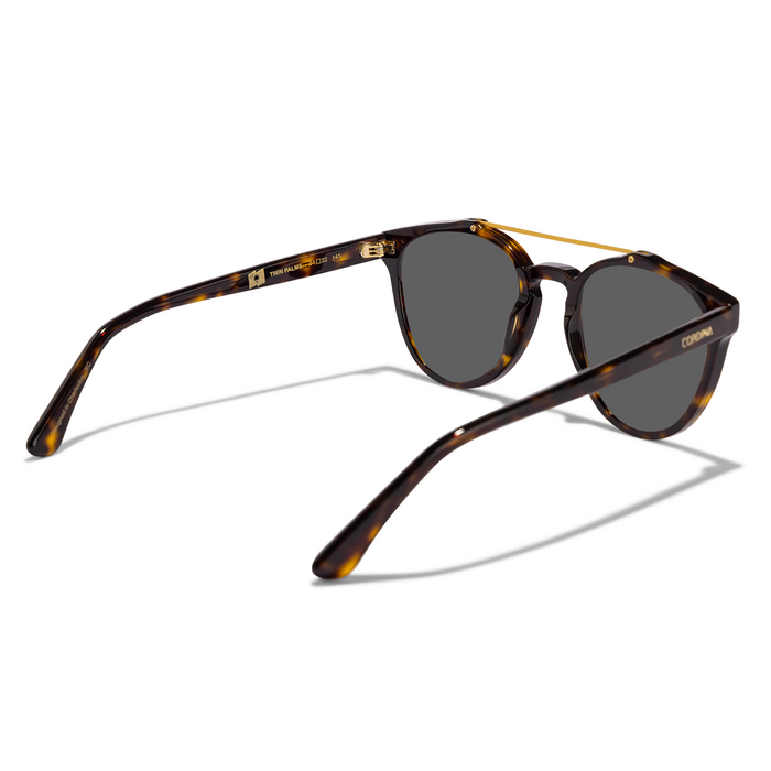 Cordina Twin Palms Sunglasses-Shiny Dark Tort/Grey Polar