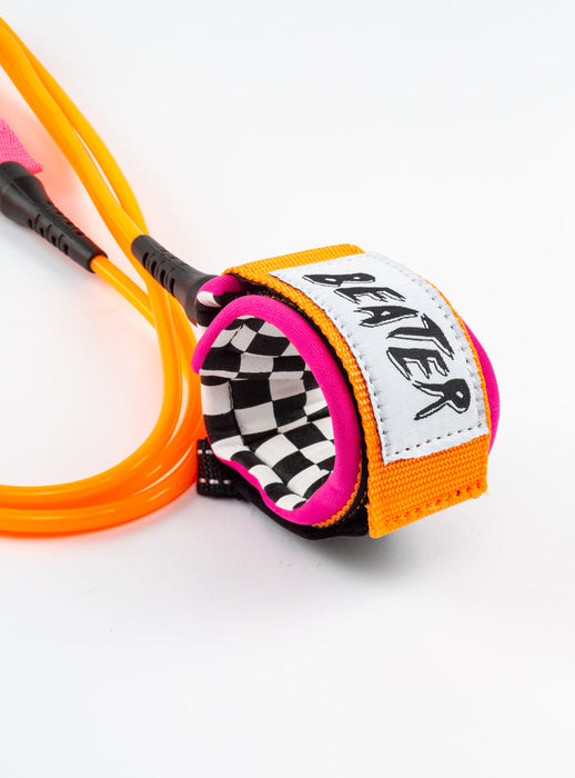 Catch Surf Beater Pro Comp 5' Leash-Orange/Pink