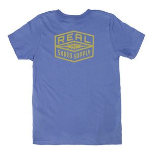 REAL Youth Shred Supply Tee-Columbia Blue