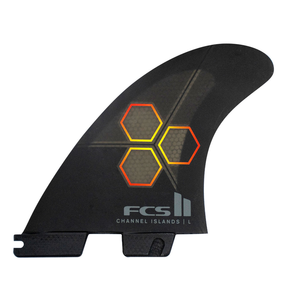 FCS II CI PC Tri Fin Set-Black/Flame — REAL Watersports