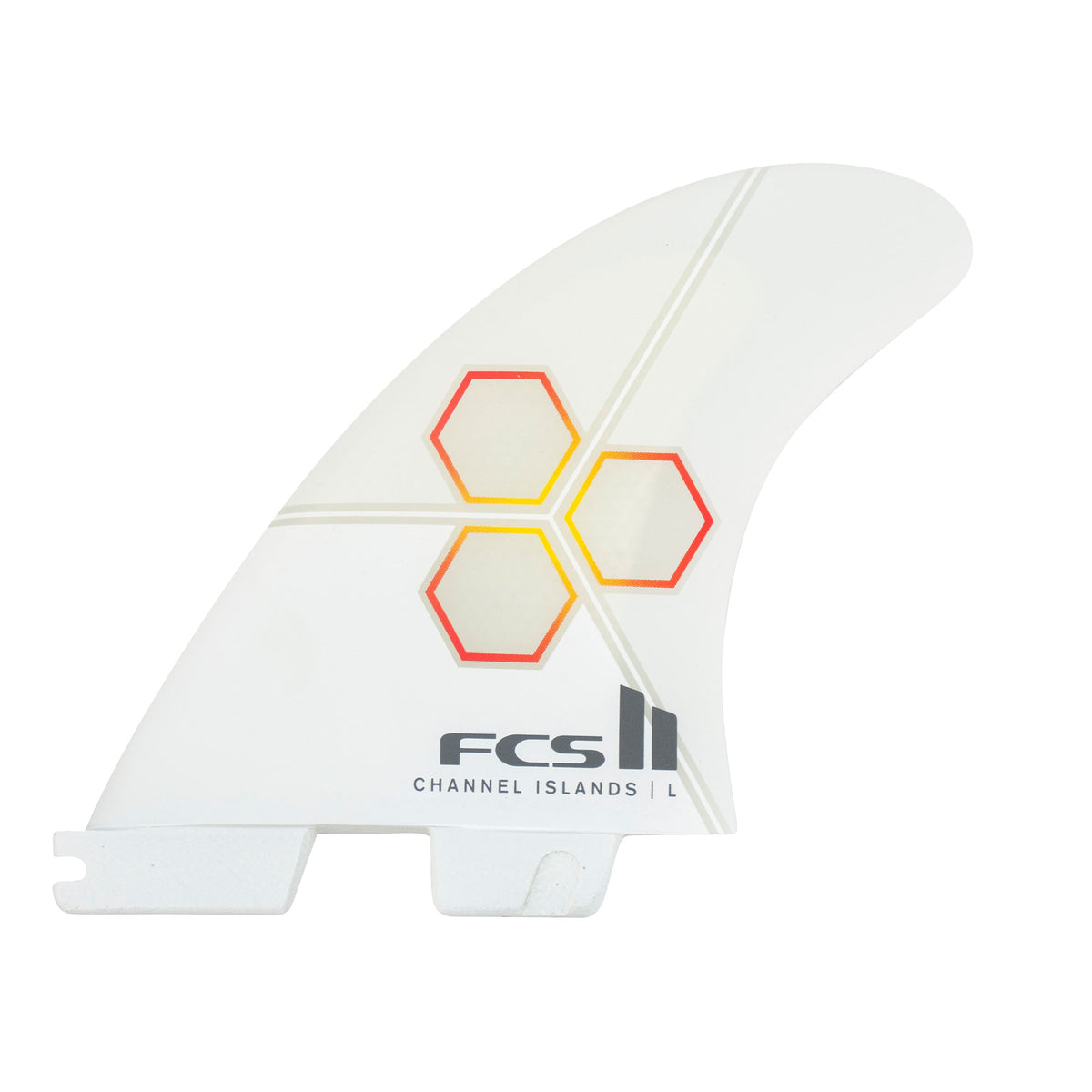 FCS II CI PC Tri/Quad Fin Set-White/Flame – REAL Watersports
