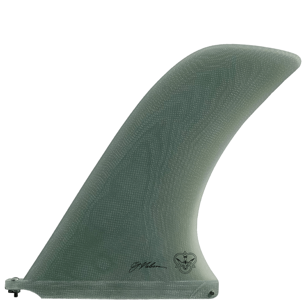 Nose Riderモデル　10,5インチ ＶＯＬＡＮカラー　センターフィン Flying Diamonds CJ Noserider Fin-Clear Volan — REAL Watersports