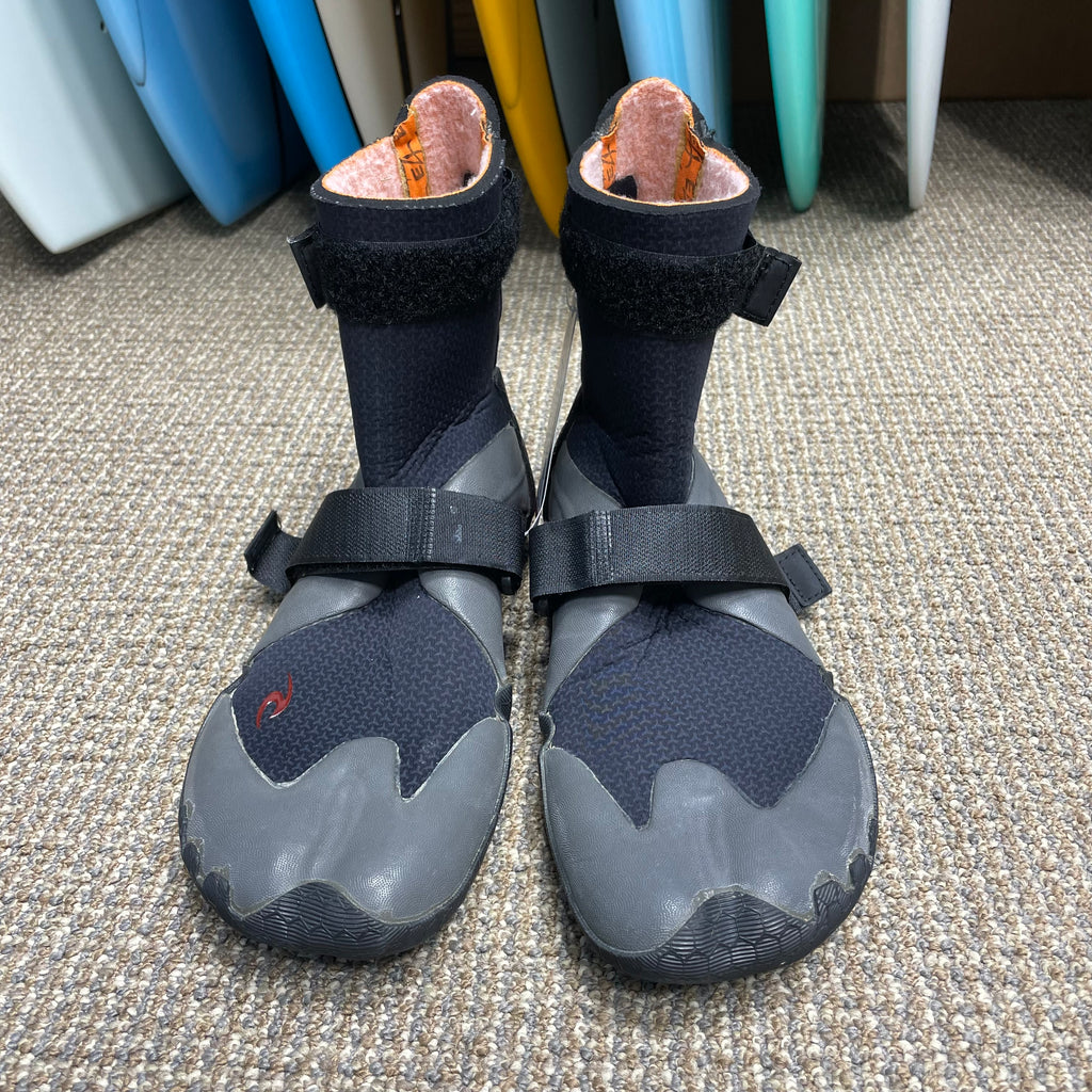 Rip Curl Flashbomb 5mm Split Toe Wetsuit Boots - Black, Ultra-Thin 0.8mm Sole, High Stretch For Surf & Dive