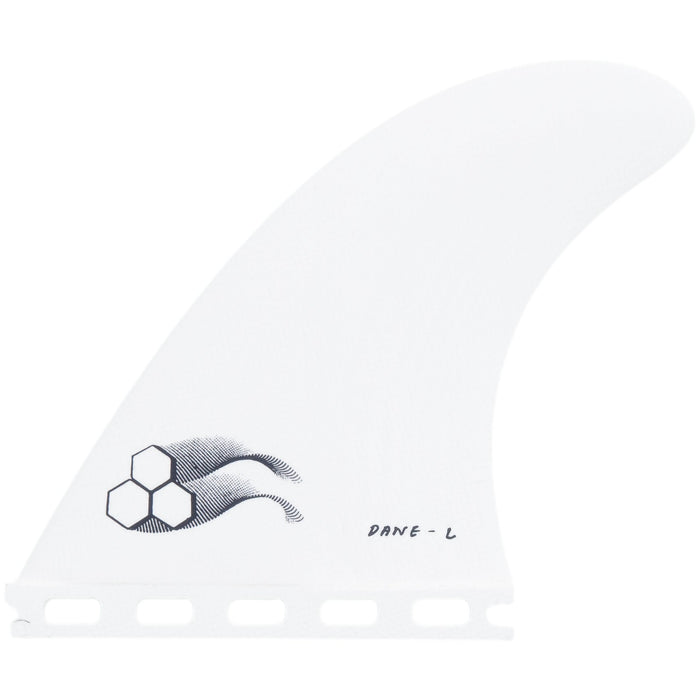 Channel Islands Dane DD2 Fiberglass Tri Fin Set-White-Medium