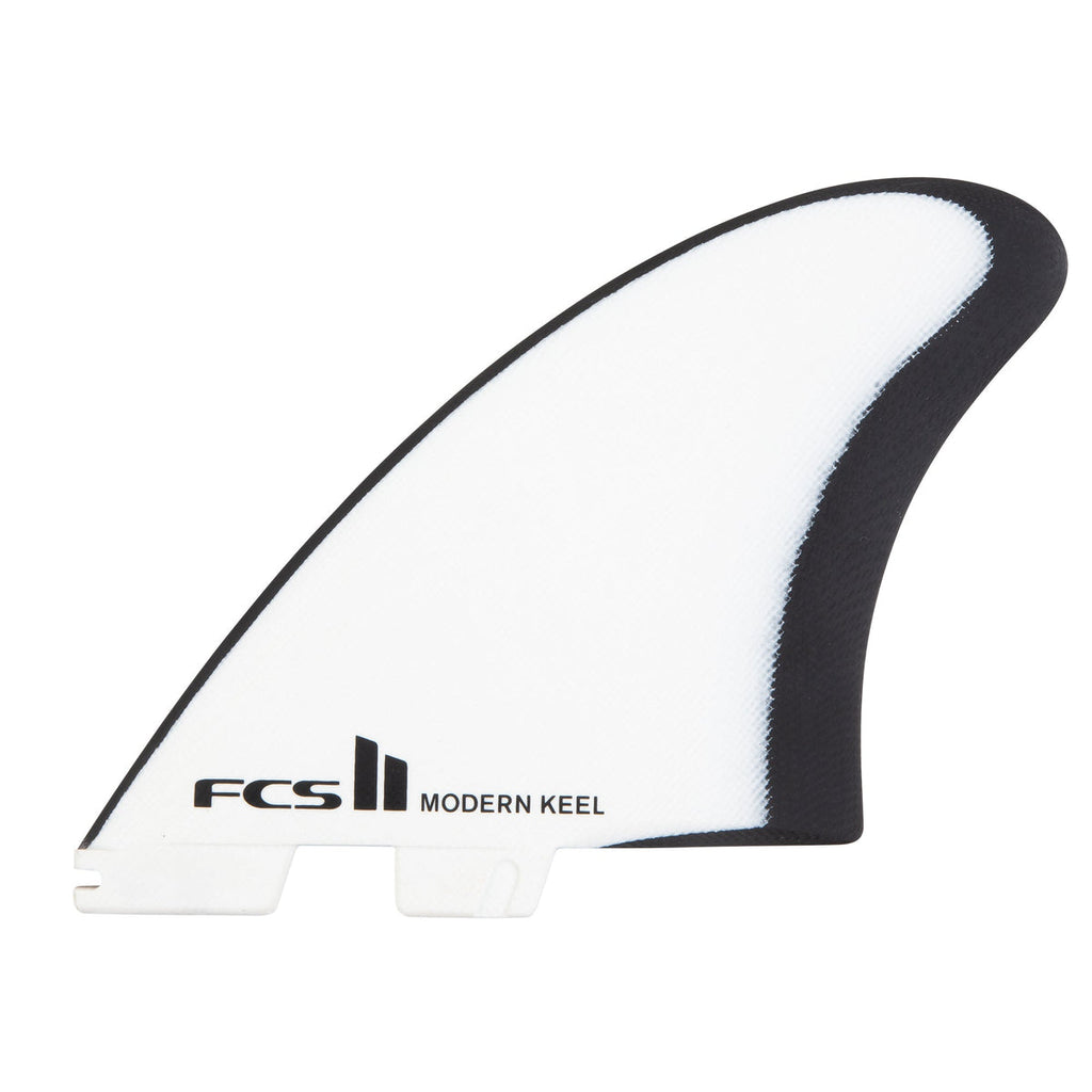 FCS II JS Modern Keel PG Twin Fin Set-White/Black-X-Large — REAL