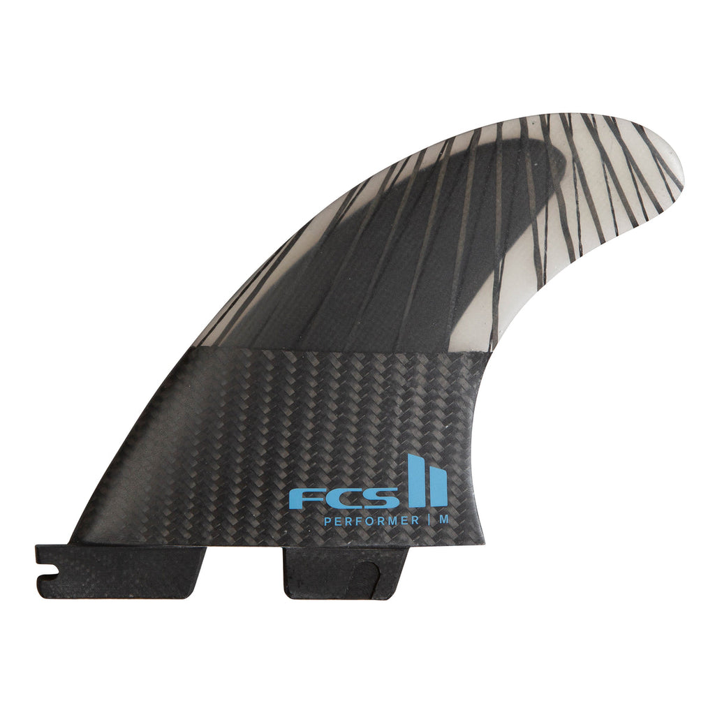 FCS II Performer PC Carbon Tri Fin Set-Trainquil Blue — REAL