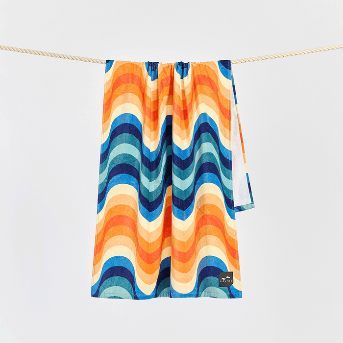 Slowtide Flip Side Beach Towel-Lagoon