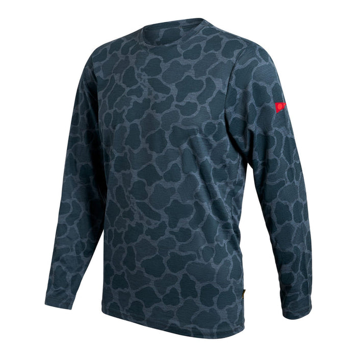 Florence Marine X Airtex L/S Shirt-Heather Light Sea Blue Camo