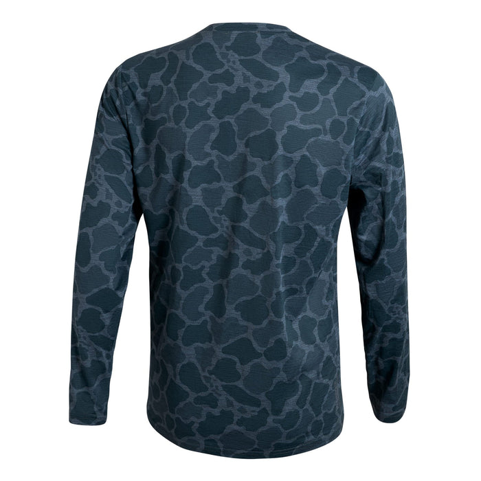 Florence Marine X Airtex L/S Shirt-Heather Light Sea Blue Camo