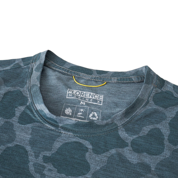 Florence Marine X Airtex L/S Shirt-Heather Light Sea Blue Camo