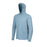 Florence Marine X Sun Pro Adapt Hooded UPF L/S Shirt-Heather Steel Blue
