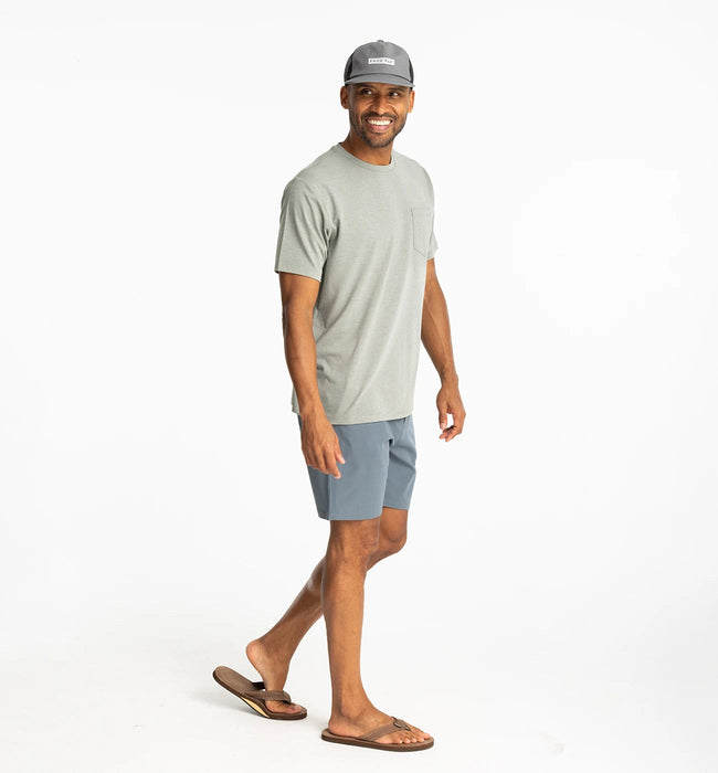 Free Fly Bamboo Flex Pocket Tee-Heather Agave Green