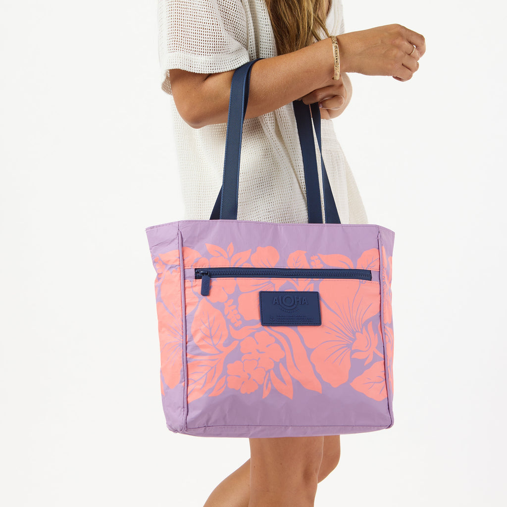 Aloha Collection Heipua Go-To Tote Bag-Sorbet/Lavander — REAL
