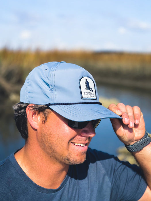 Cordina Heron Hat-Deep Blue/Deep Blue Rope