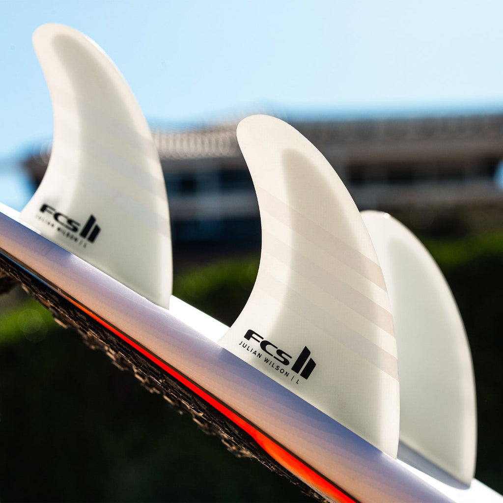 FCS II JW PC Tri Fin Set-White/White — REAL Watersports
