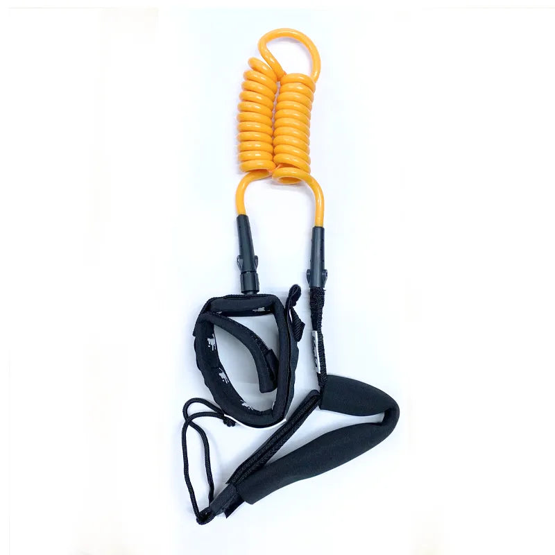 Kaohi Downwind Double Coil Calf Leash-Orange-7' x 8mm — REAL