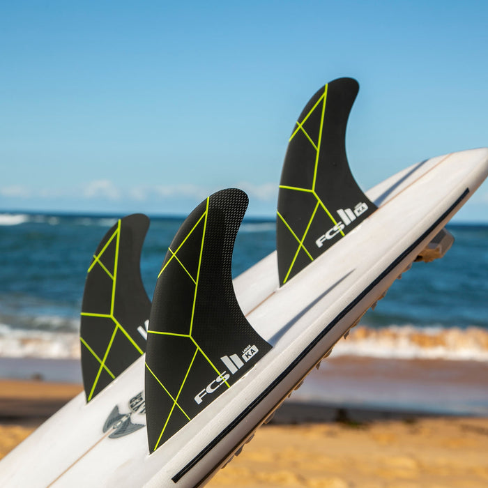 FCS II Kolohe Andino PC Tri Fin Set-Black/Acid-Medium