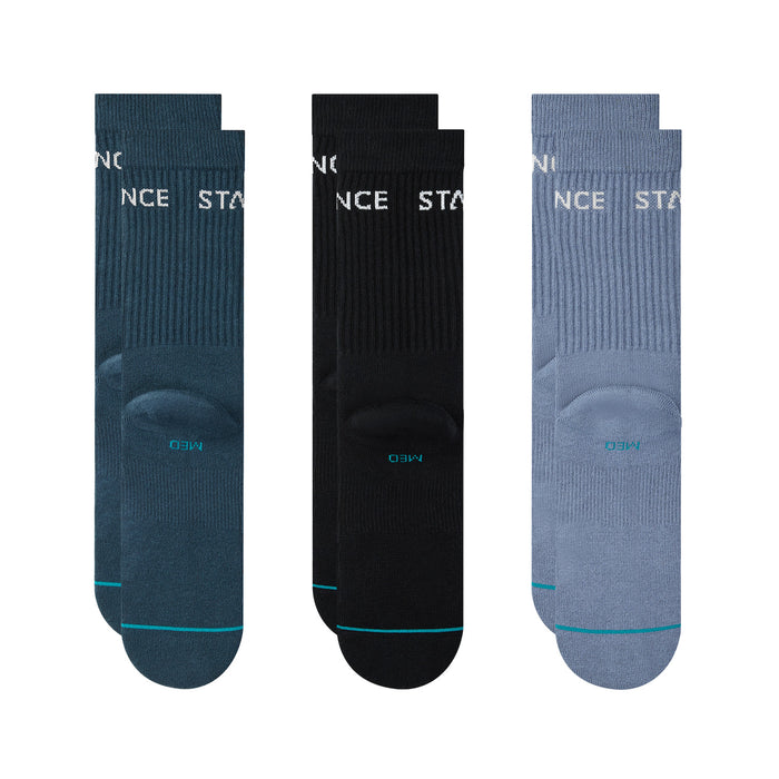 Stance Origin 3 Pack Socks-Indigo
