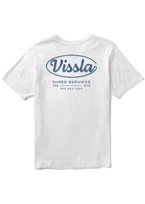 Vissla Shred Services Premium Organic Tee-White