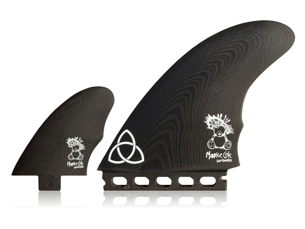 NVS Apex Series Maurice Cole Twinzer Fin Set-Black — REAL Watersports