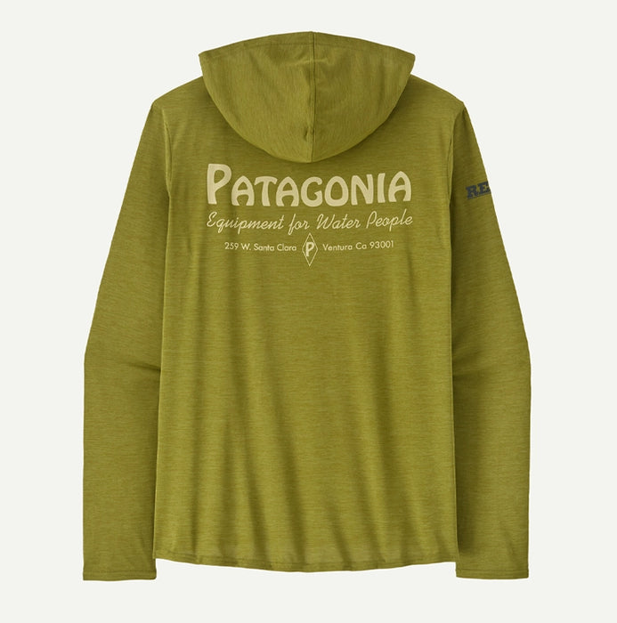 Patagonia x REAL Cap Cool Daily Hooded L/S Shirt-Graze Green X-Dye