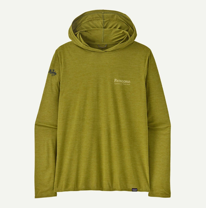 Patagonia x REAL Cap Cool Daily Hooded L/S Shirt-Graze Green X-Dye