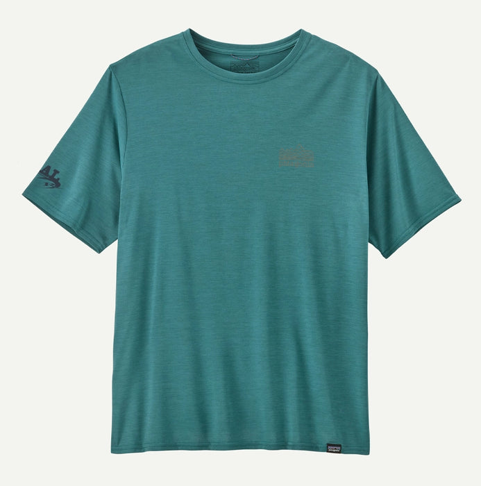 Patagonia x REAL Cap Cool Daily Tee-Wetland Blue X-Dye
