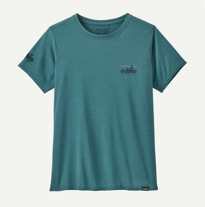 Patagonia x REAL Wmn's Cap Cool Daily Graphic Shirt-Wetland Blue X