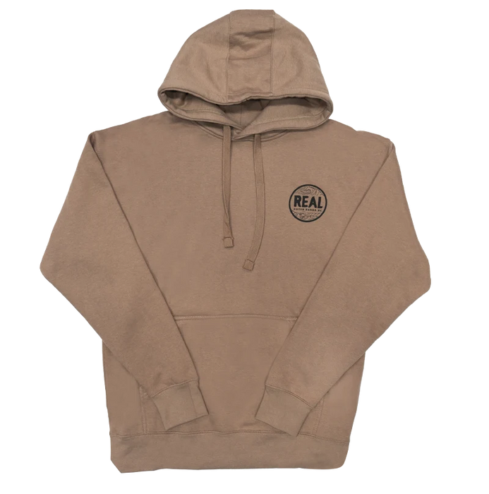 REAL Outer Banks Map Hooded Sweatshirt-Latte