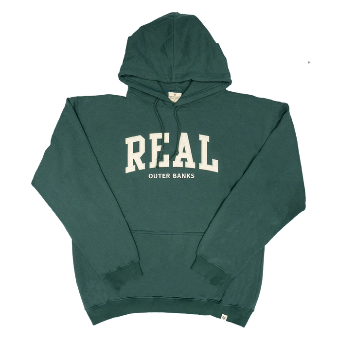 REAL Block Letters Applique Hooded Sweatshirt-Willow