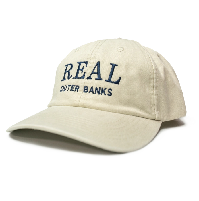 REAL Block Letters Embroidered Hat-Stone
