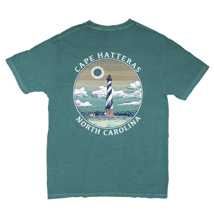 REAL Circle Lighthouse Tee-Emerald
