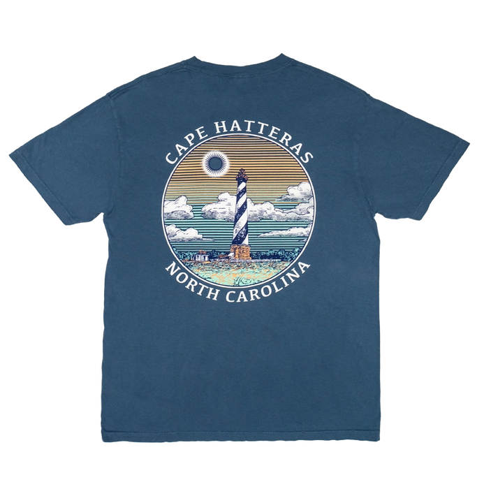 REAL Circle Lighthouse Tee-Midnight