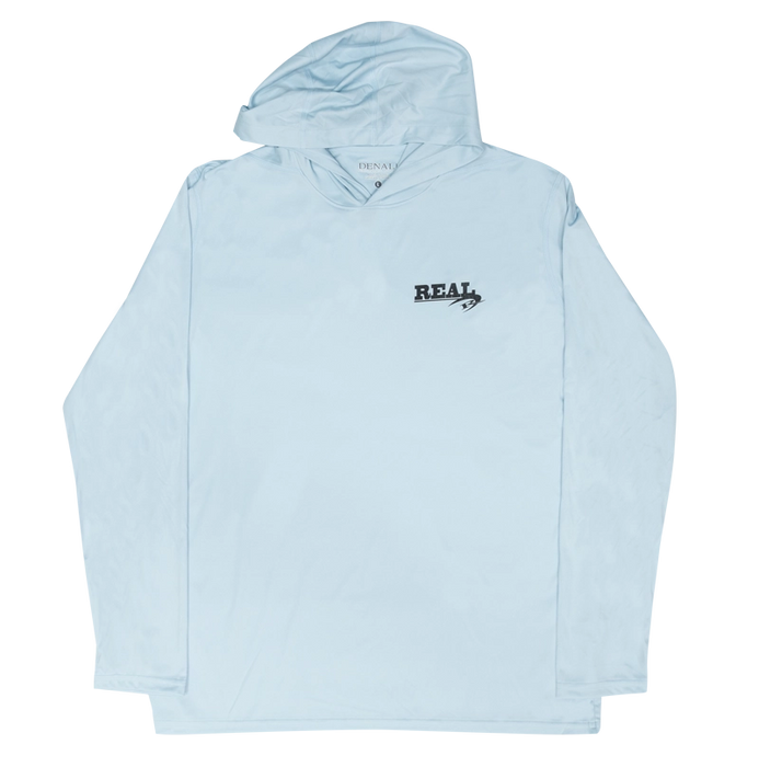 REAL L/S Hooded Sun Shirt-Bliss Blue