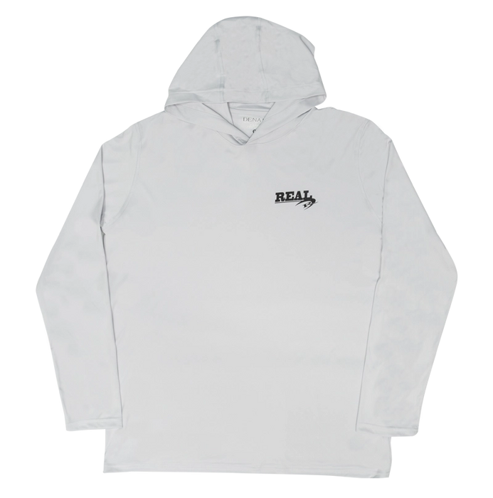 REAL L/S Hooded Sun Shirt-Light Grey