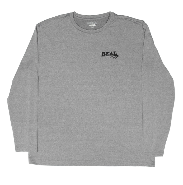 REAL L/S Sun Shirt-Heather Silver Grey