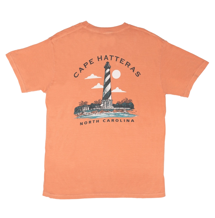 REAL Cape Hatteras Lighthouse Tee-Terracotta