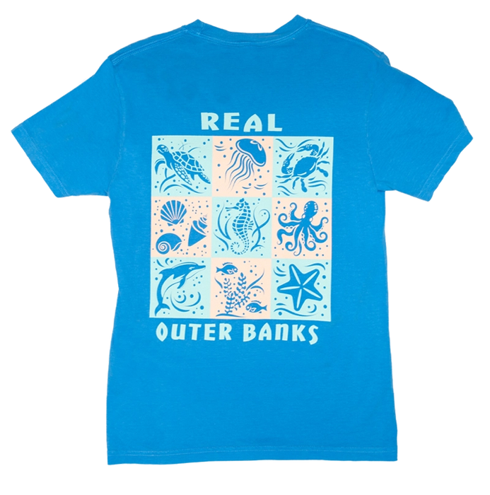 REAL Ocean Stencils Tee-Royal Caribe