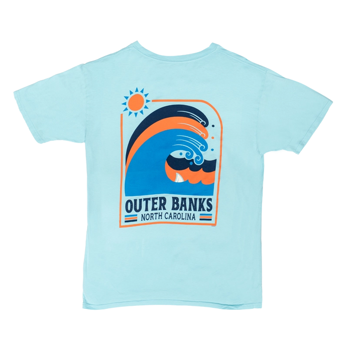 REAL On Repeat Waves Tee-Ocean Mist